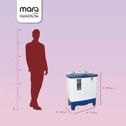MarQ by Flipkart 7 kg 5 Star rating Semi Automatic Top Load Washing Machine Blue, White  (MQSA70H5M)(OPEN BOX) MarQ by Flipkart 7 kg 5 Star rating Semi Automatic Top Load Washing Machine Blue, White  (MQSA70H5M)(OPEN BOX)